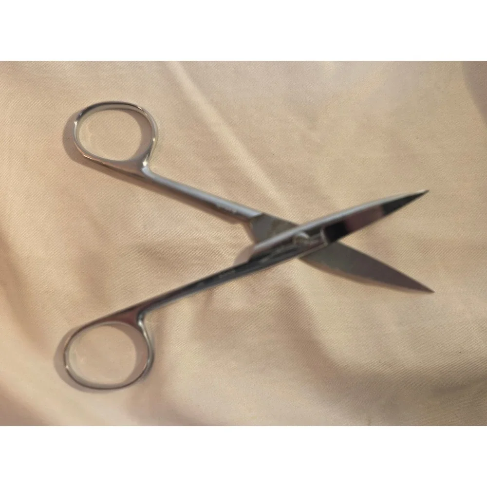 Vintage RAL Stainless Steel Straight Iris Scissors 4.5 Inch Precision Shears